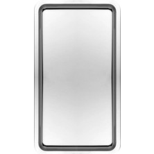 PremiumPort Paslanmaz Çelik Gümüş Renk Dikdörtgen Sunum Tepsisi 1 Adet