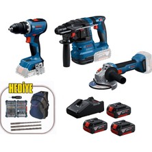 Bosch Professional Gsr 18V-65 + Gws 18V-8 + Gbh 18V-22 3X18V 4.0AH Akülü Kombo Kit