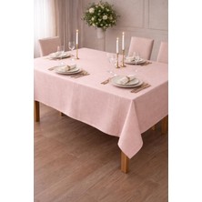 Opia Loom Dertsiz Masa Örtüsü, Leke Tutmaz, Özel Dokulu, Colber, Pudra Renk Mutfak ve Salon Masa Örtüsü
