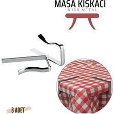 Toyigoo Turk Masa Örtüsü Klipsi - Metal Masa Kelepçesi Masa Örtüsü Sabitleyici  8 Adet