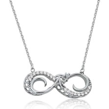 Kuyumcudukkani  Aşk Yazılı Sonsuzluk KOLYE-20161-W-W