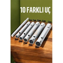 Northcity Lokma Anahtar Seti 5’li Tork Çelik + Torsiyon Çubuğu – Paslanmaz Buji ve Boru Anahtarı