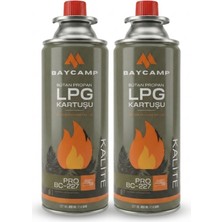 Baycamp 227 GR Gaz Kartuş 400 ml Butan Propan Lpg – 2’li Paket