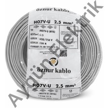 Aygün Elektrik Öznur 2,5 mm Nya Kablo - 100 Metre Gri