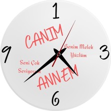 Anneler Günü'ne Özel Modern Cam Duvar Saati, Şık ve Zarif Tasarım