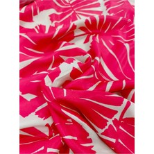 Grand Tekstil 150 En Tropikal Yaprak Desenli Viskon Kumaş Ipeksi Dokulu Hafif Yazlik Bluzluk Elbiselik