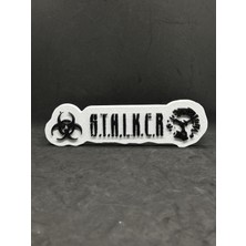 Goka 3D Craft STALKER Logolu 3D Duvar Dekoru - 18 cm Slim Versiyon (Çift Taraflı Bantlı)