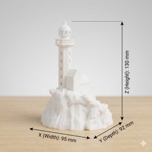 3dproga 3D Yazıcı Tasarım Deniz Feneri Idekoratif Figür 13 cm Boyunda