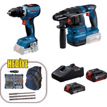 Bosch Professional Gsr 18V-65 + Gbh 18V-22 1X18V 4.0AH + 1X18V 2.0 Ah Akülü Kombo Kit