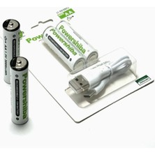 Eco Port Şarj Edilebilir Pil Type-C Şarjlı Li-Ion Lityum Kalem Pil 2800MAH/1.5V/AA Şarjlı Pil