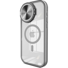 Eco Port Apple Iphone 15 Pro Kılıf Teleskop Lens Magsafe Silikon Kapak - Titan Gri