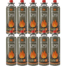 Baycamp Butan Propan LPG Kartuş 10’lu Paket Metal Ağırlık 227 gr Isıtıcı Özellikli