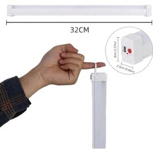 Nishev.com Evini Sev USB Şarjlı 3 Modlu Mıknatıslı Otel-Yurt-Ev-Kamp Feneri LED Şarjlı Işıldak 10 W 32 cm