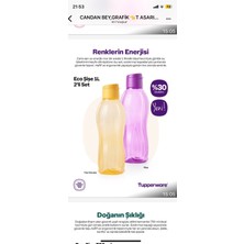 Tupperware Eco Şişe 1l 2li Set