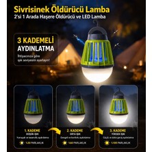 Rose Teknoloji Şarj Edilebilir 3 Kademeli Kamp Lambalı Uv Işıklı Taşınabilir Askılı Sivrisinek Öldürücü Konucu