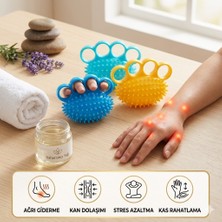 Eser Ticarett Parmak Geçirmeli Dikenli El Masaj Topu - Rehabilitasyon ve Stres Giderici Egzersiz Aparatı