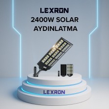 Lexron 2400W Solar LED Aydınlatma – 30W Polikristal Panel, IP65 Su Geçirmez