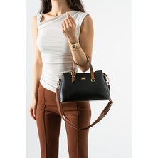 Rky Serenity Şık ve Modern Tasarım Kadın Suni Deri Gold Detaylı Omuz Çantası