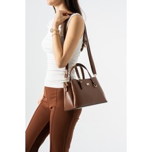 Rky Serenity Şık ve Modern Tasarım Kadın Suni Deri Gold Detaylı Omuz Çantası