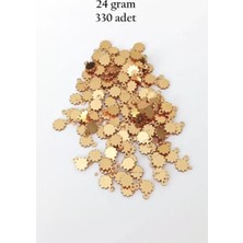 Just Cheap Store Oya Abiye Bileklik Kolye Pleksi Metalik Plastik Pul Altın Renk 24 Gram 330 Adet - BNC534