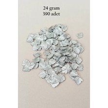 Just Cheap Store Oya Abiye Bileklik Kolye Pleksi Metalik Plastik Pul Gümüş Renk 24 Gram 390 Adet - BNC567