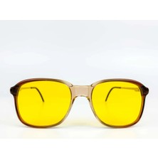 Old Space Vintage Vintage Güneş Gözlüğü – 1980 Retro Somon Renkli Çerçeve & Sarı Polarize Camlı Gözlük OSV648