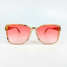 Old Space Vintage Vintage Güneş Gözlüğü – 70’ler Retro Desenli Çerçeveli & Pembe Degrade Camlı Gözlük OSV609