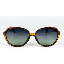 Old Space Vintage Vintage Güneş Gözlüğü – 80’ler Retro – Kahverengi Kemik Çerçeve, Füme Yeşil Polarize Cam