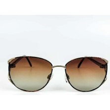 Old Space Vintage Vintage Güneş Gözlüğü – 1980S Retro Gold Metal Çerçeve & Kahverengi Degrade Gözlük OSV649