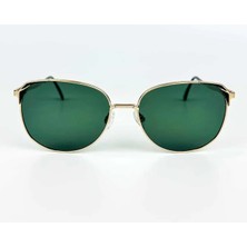 Old Space Vintage Vintage Güneş Gözlüğü – 1980 Retro Gold Metal & Füme Yeşil Camlı Gözlük OSV694