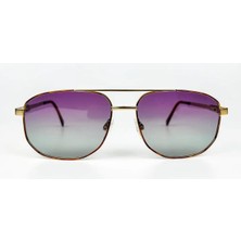 Old Space Vintage Vintage Güneş Gözlüğü – 90’lar Retro – Gold Desenli Metal Çerçeve, Mor Degrade Polarize Cam