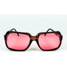 Old Space Vintage Vintage Güneş Gözlüğü – 80'ler Retro – Kemik Çerçeve, Pembe Polarize Cam