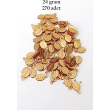 Just Cheap Store Oya Abiye Bileklik Kolye Pleksi Metalik Plastik Pul Altın Renk 24 Gram 270 Adet - BNC538