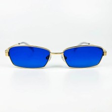 Old Space Vintage Vintage Güneş Gözlüğü – 90’lar Retro – Gold Metal Çerçeve, Mor Cam