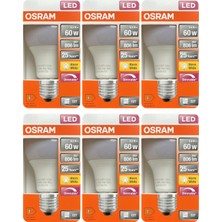 Avarson (6 Adet) Ledvance 8,8W SARI Işık (2700K) E27 Duylu (Kalın Duy) Dim Edilebilir LED Ampul