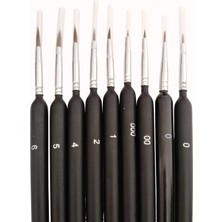 Sanathobi Detay Fırça Seti, Minyatür Tezhip, Suluboya, Yağlı Boya, Tırnak Desen, Tahrir Fırça Seti-9 Adet