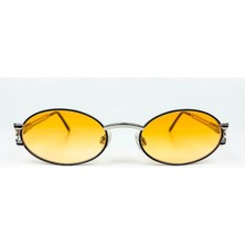 Old Space Vintage Vintage Güneş Gözlüğü – 90’lar Retro – Gümüş Metal Çerçeve, Turuncu Degrade Cam