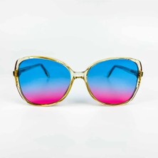Old Space Vintage Vintage Güneş Gözlüğü – 70’ler Retro Şeffaf Çerçeveli & Mavi Pembe Renkli Camlı Gözlük OSV607
