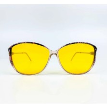 Old Space Vintage Vintage Güneş Gözlüğü – 70’ler Retro Desenli Çerçeveli & Sarı Polarize Camlı Gözlük OSV611