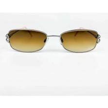 Old Space Vintage Vintage Güneş Gözlüğü – 90’lar Retro Gümüş Metal Çerçeve & Kahverengi Degrade Camlı Gözlük OSV712