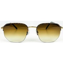 Old Space Vintage Vintage Güneş Gözlüğü – 90’lar Retro – Gold Metal Çerçeve, Kahverengi Degrade Cam