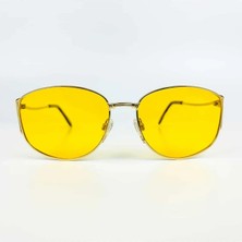 Old Space Vintage Vintage Güneş Gözlüğü – 1980'LER Retro Gold Metal Çerçeve & Sarı Camlı Gözlük OSV619