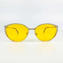 Old Space Vintage Güneş Gözlüğü – 1990  Gold Metal Çerçeve & Sarı Camlı Gözlük