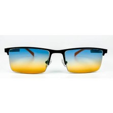 Old Space Vintage Vintage Güneş Gözlüğü – 2000’LER Retro – Metal Çerçeve, Mavi-Turuncu Degrade Cam