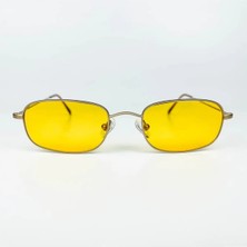 Old Space Vintage Vintage Güneş Gözlüğü – 90’lar Retro – Gold Metal Çerçeve, Sarı Cam