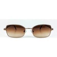 Old Space Vintage Vintage Güneş Gözlüğü – 90'lar Retro – Gold Metal Çerçeve, Kahverengi Degrade Cam