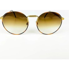Old Space Vintage Vintage Güneş Gözlüğü – 90’lar Retro – Gold Metal Çerçeve, Kahverengi Degrade Cam