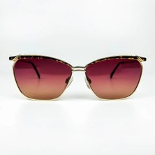 Old Space Vintage Vintage Güneş Gözlüğü – 90'lar Retro – Gold Metal Çerçeve, Kırmızı Degrade Polarize Cam