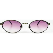 Old Space Vintage Vintage Güneş Gözlüğü – 90'lar Retro – Desenli Metal Çerçeve, Mor Degrade Cam