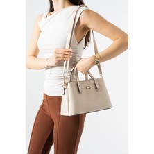 Rky Serenity Şık ve Modern Tasarım Kadın Suni Deri Gold Detaylı Omuz Çantası